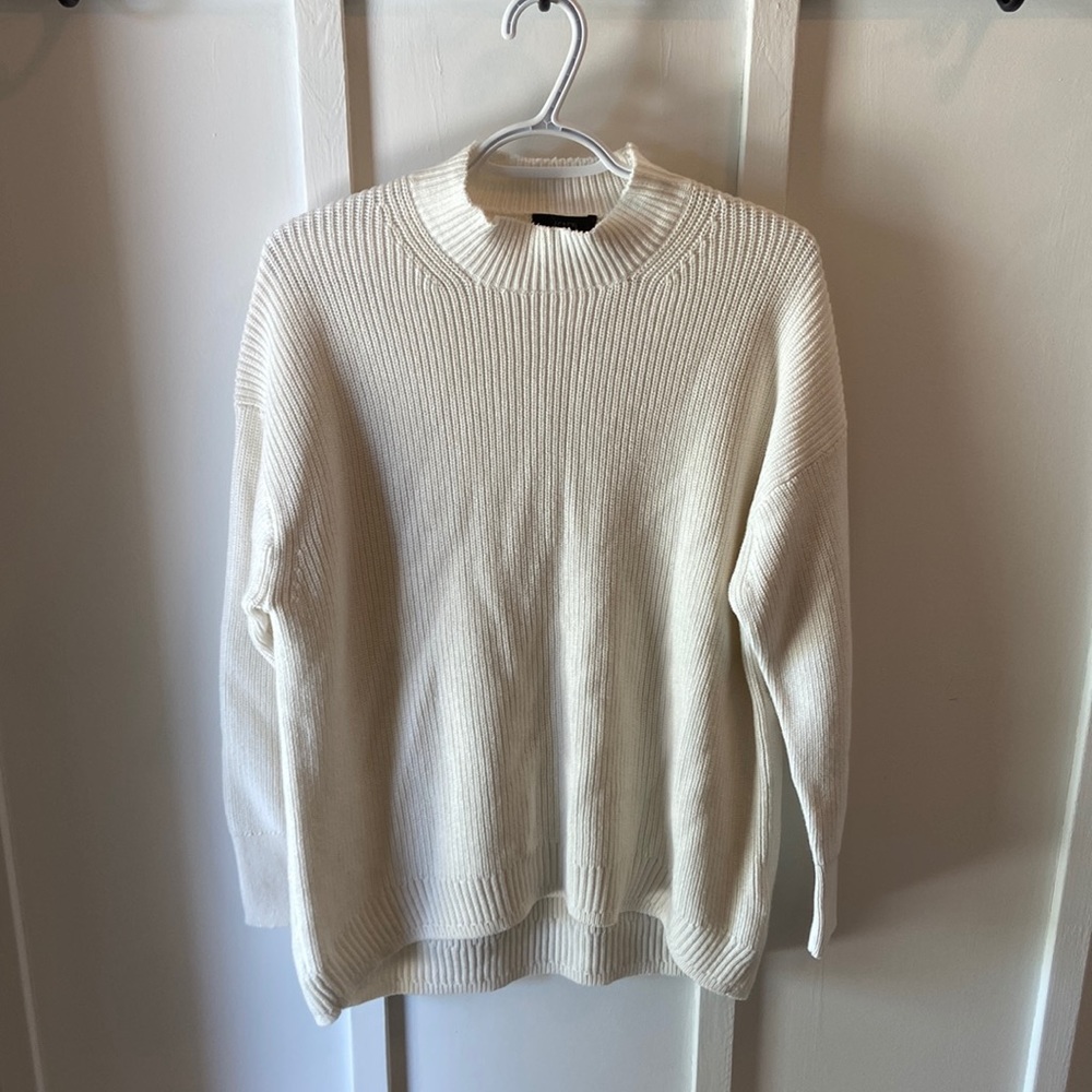 J. Crew Cream Turtleneck Sweater